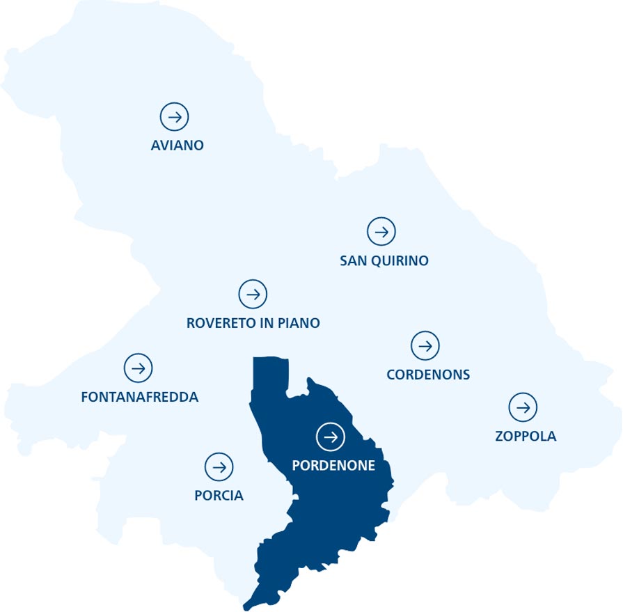 Mappa mandamento di Pordenone